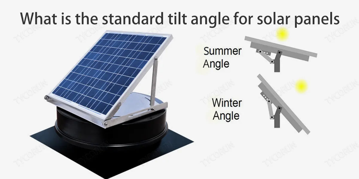 What is the standard tilt angle for solar panels