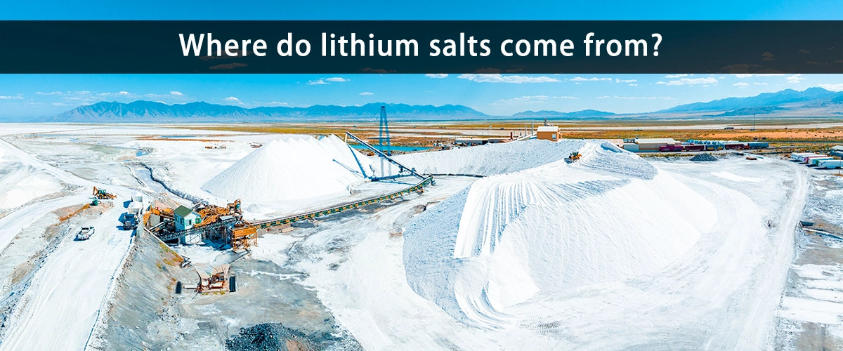 Where do lithium salts come from
