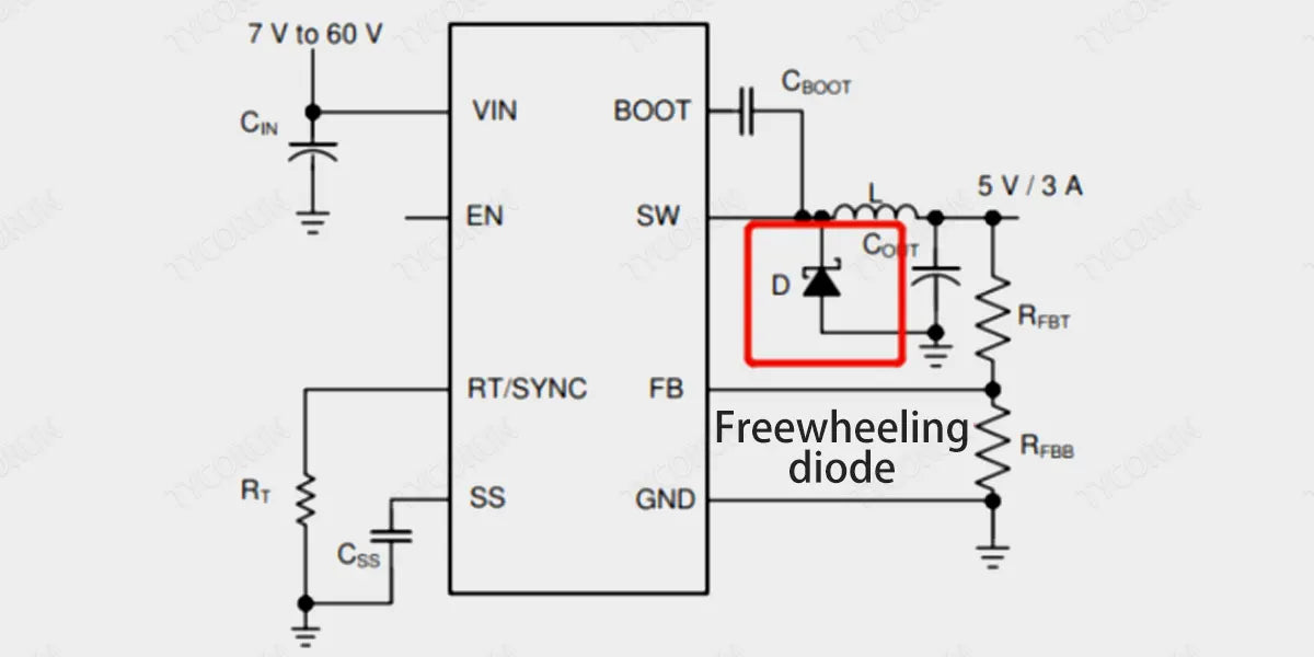 freewheeling-diode-in-the-BUCK-chip-circuit