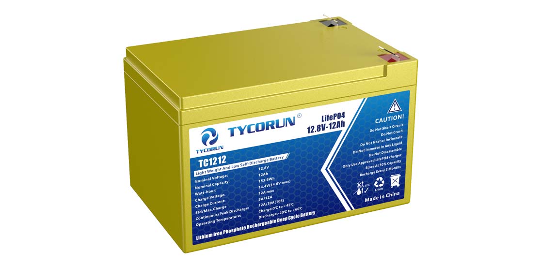 12 Volt 12Ah Lithium Deep Cycle Battery-Tycorun Batteries