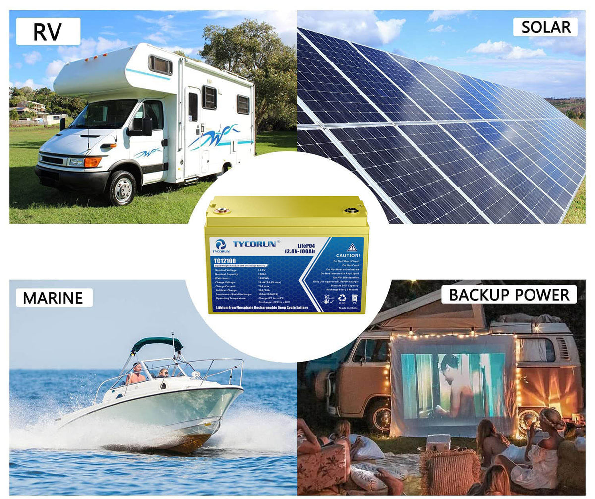 Tocopower 12V 100Ah LiFePO4 Lithium Battery RV/Marine/Solar battery