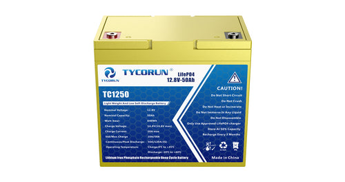 12 Volt 50Ah Lithium Deep Cycle Battery-Tycorun Batteries