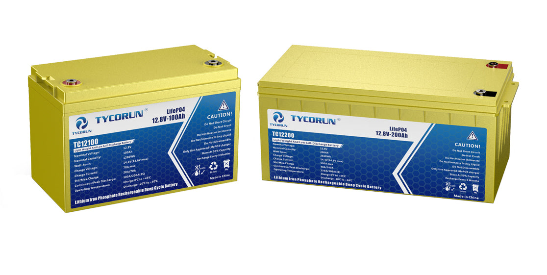 Compare 100ah & 200ah storage level in 12v Lithium Battery