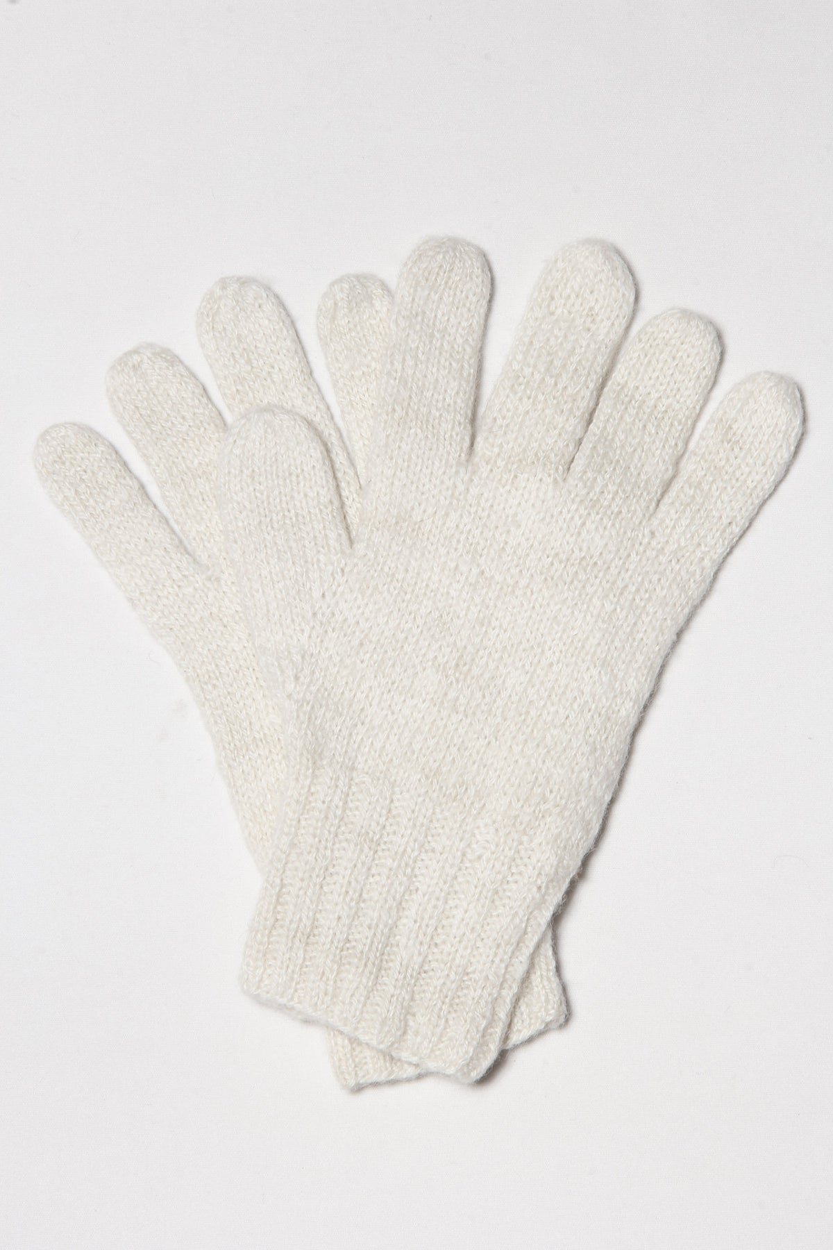 Weiß Alpaka Handschuhe