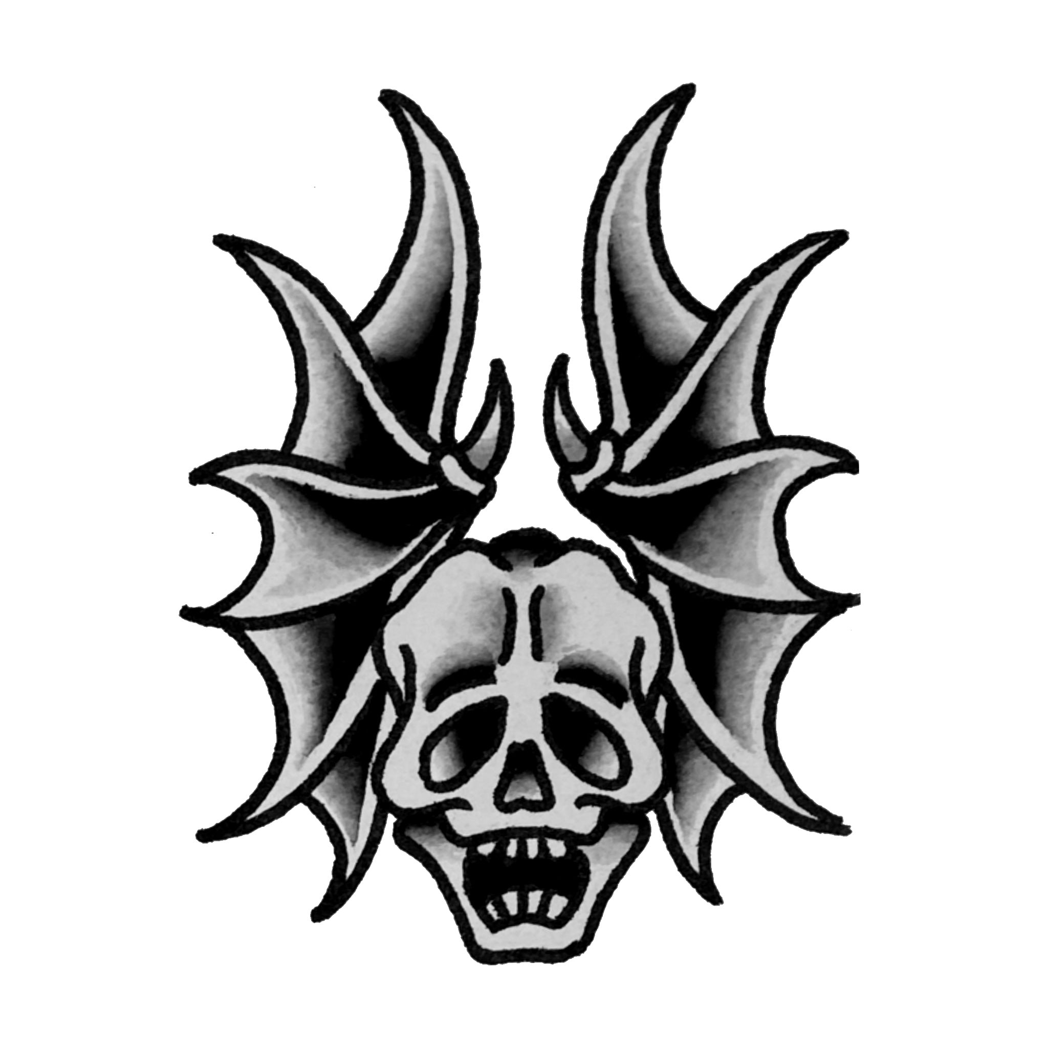 Heart Skull Bat Wings Tattoo Tribal Vector 5 Stock Vector  Illustration of  sketch engraved 140826770