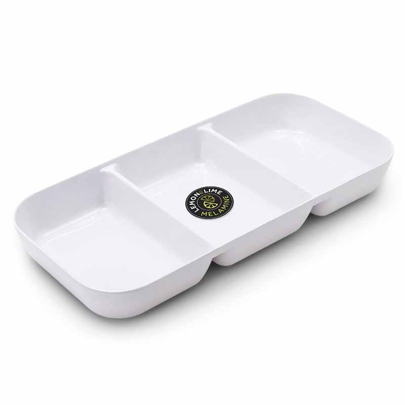 Image of Melamine 3 Section Serving Tray