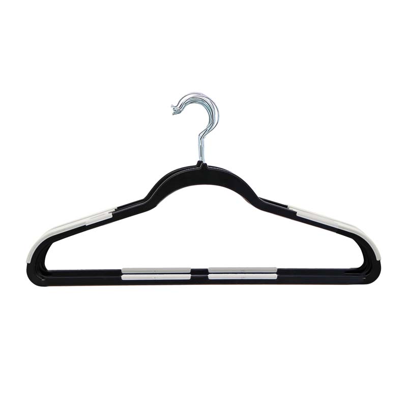 Image of Plastic Anti Slip Hangers 10 Pk - Black