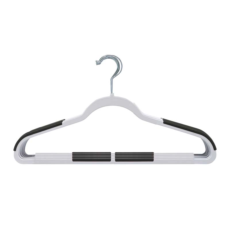 Image of Plastic Anti Slip Hangers 10 Pk - White A y 