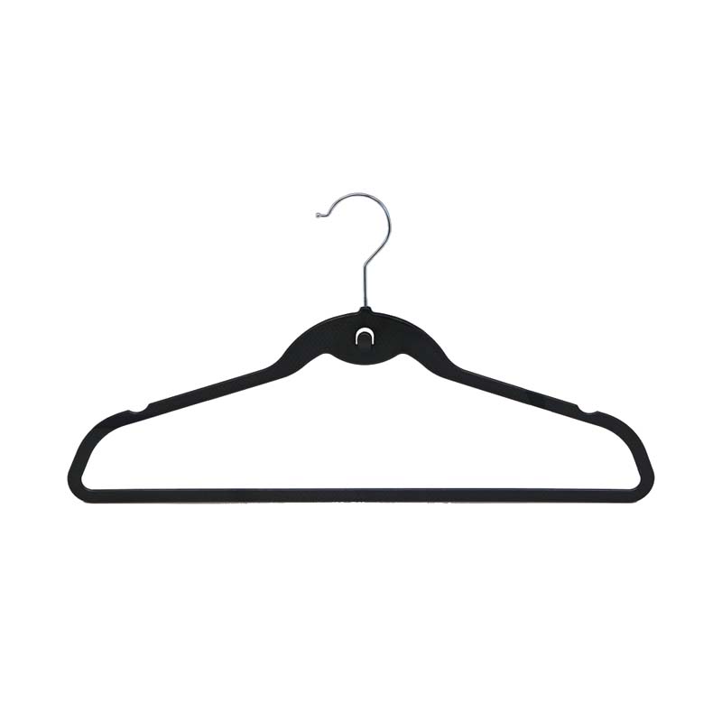 Image of Plastic Space Saving Hangers 10 Pk - Black