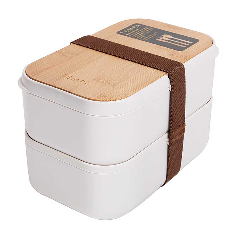 Image of Tempa Bento Double Lunch Box - White