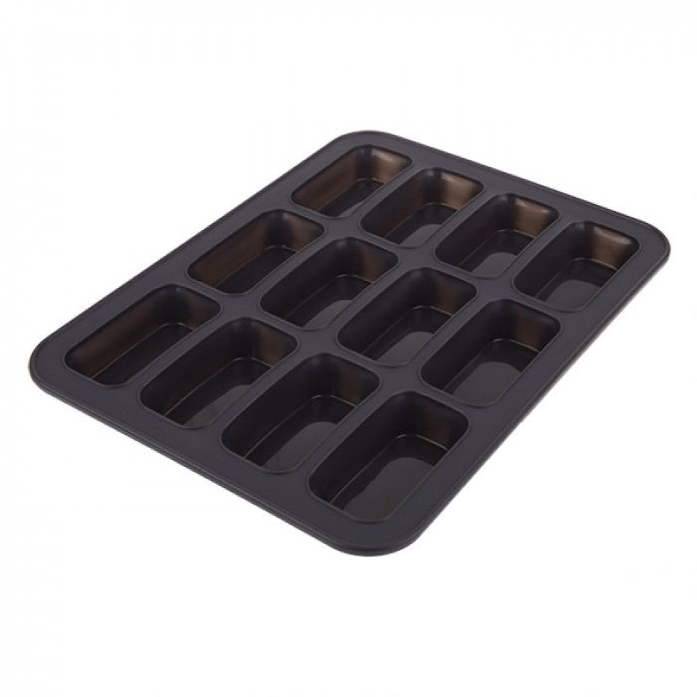 Image of Daily Bake - Silicone Bakeware Mini Loaf Pan 12 cup - Charcoal