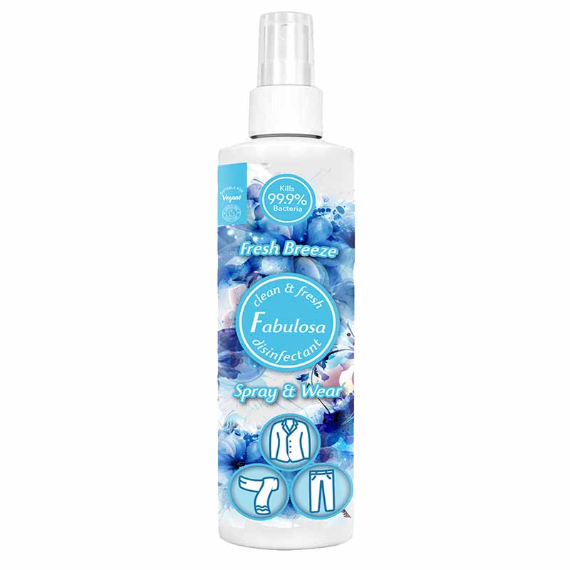 Image of Fabulosa Spray & Wear - 250ml - Fresh Breeze 7 Y R E B Fabulosa o %, ; Qs nty 