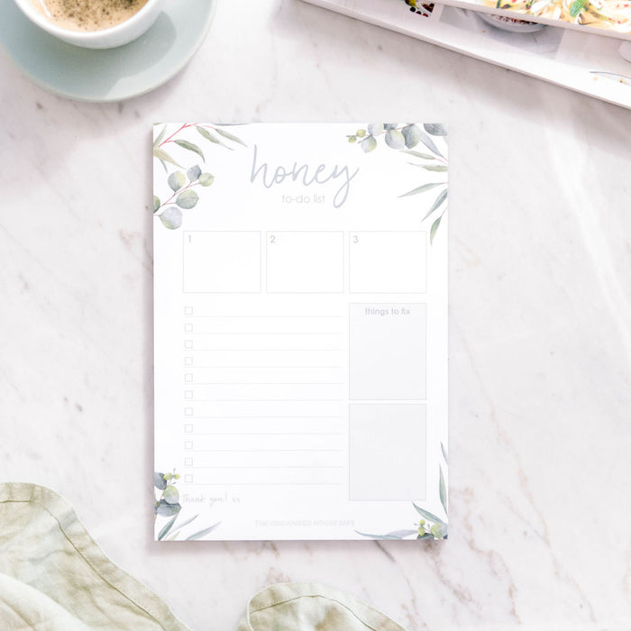 Honey To Do List Notepad Organisedhq