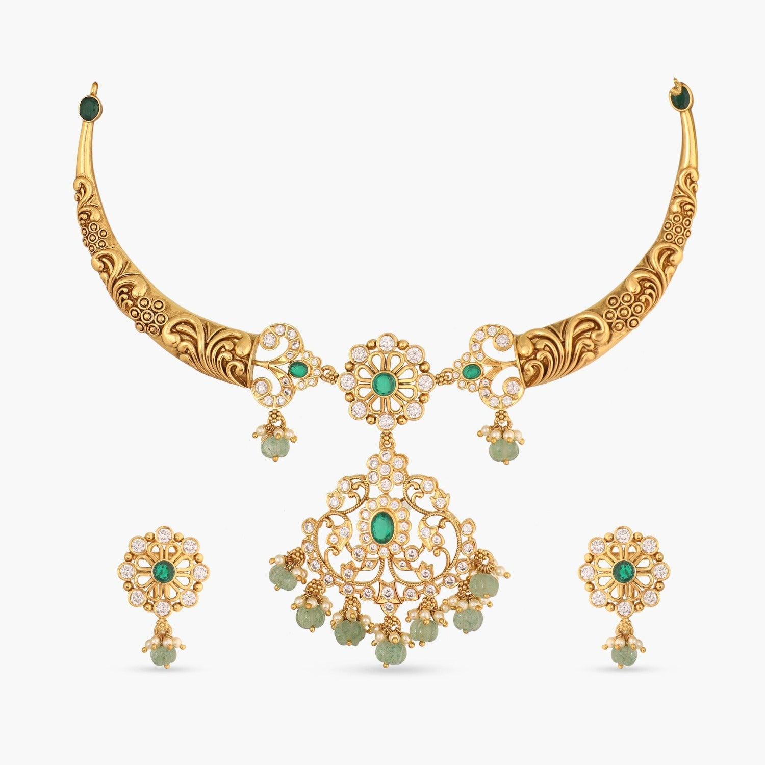 Buy Sidhya Antique Necklace Set