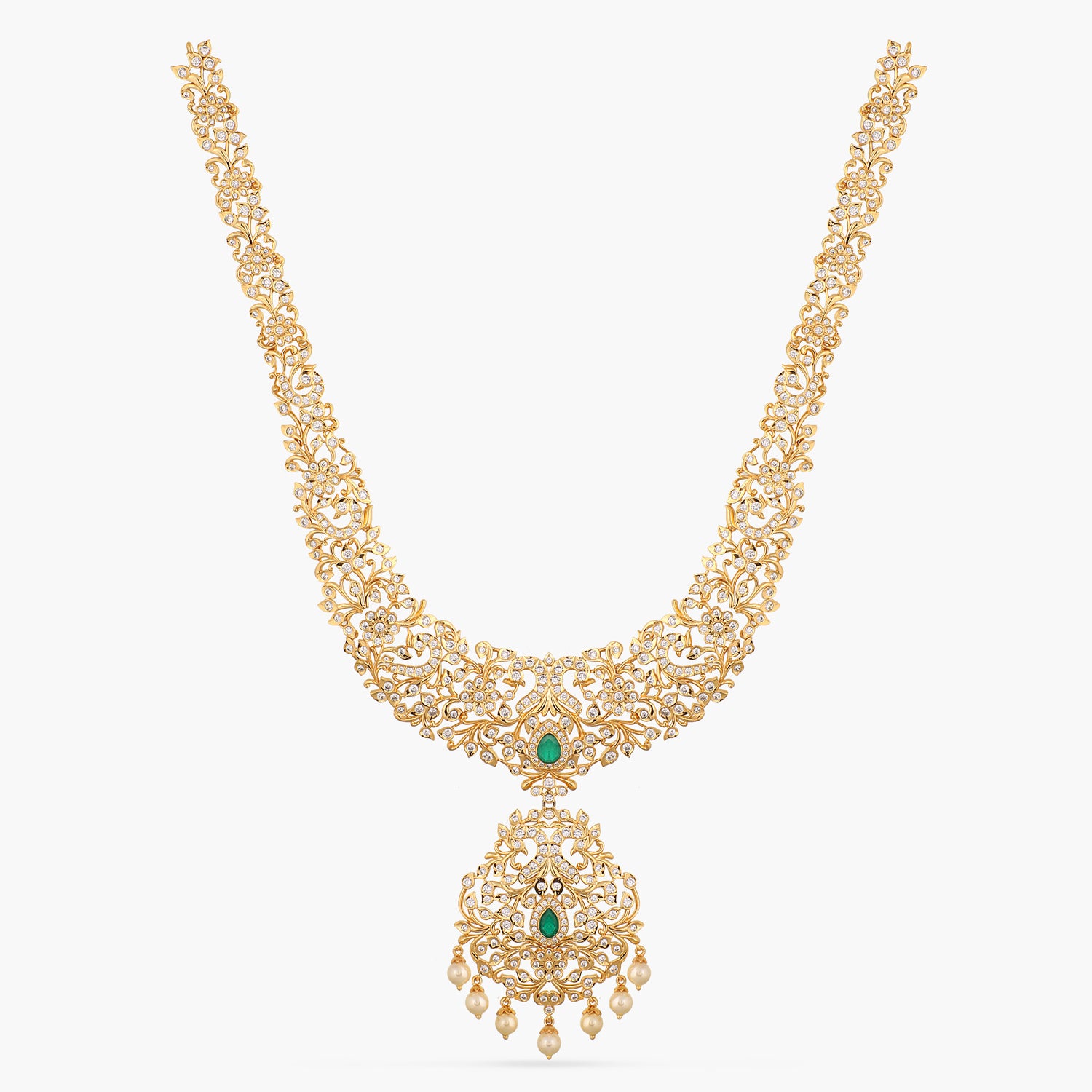 Discover Bahaar Grand CZ Silver Necklace Set