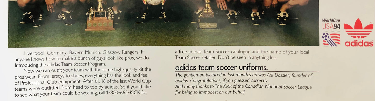 1993 Adidas - Team Soccer Program ad