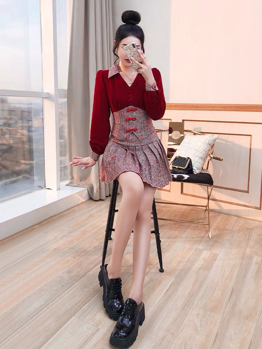 Autumn new style hot girl suit, light and mature style, sweet and