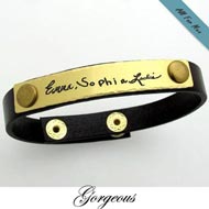 Custom Handwriting Bracelet for Men / Engraved Signature