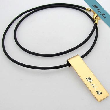 Personalized Leather Necklace for Men