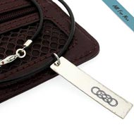 Two Infinity Pendant Necklace / Personalized Leather Choker