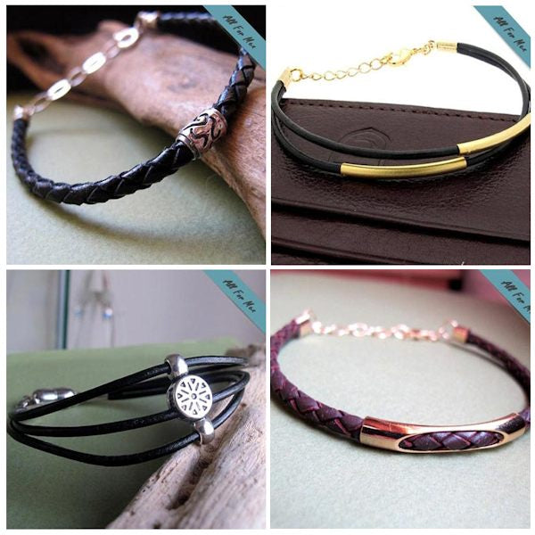Leather Braided Bracelets, Genuine Leather mens bracelet