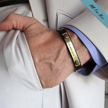 Roman Numeral Bracelet for Men - Personalized Mens Bracelet