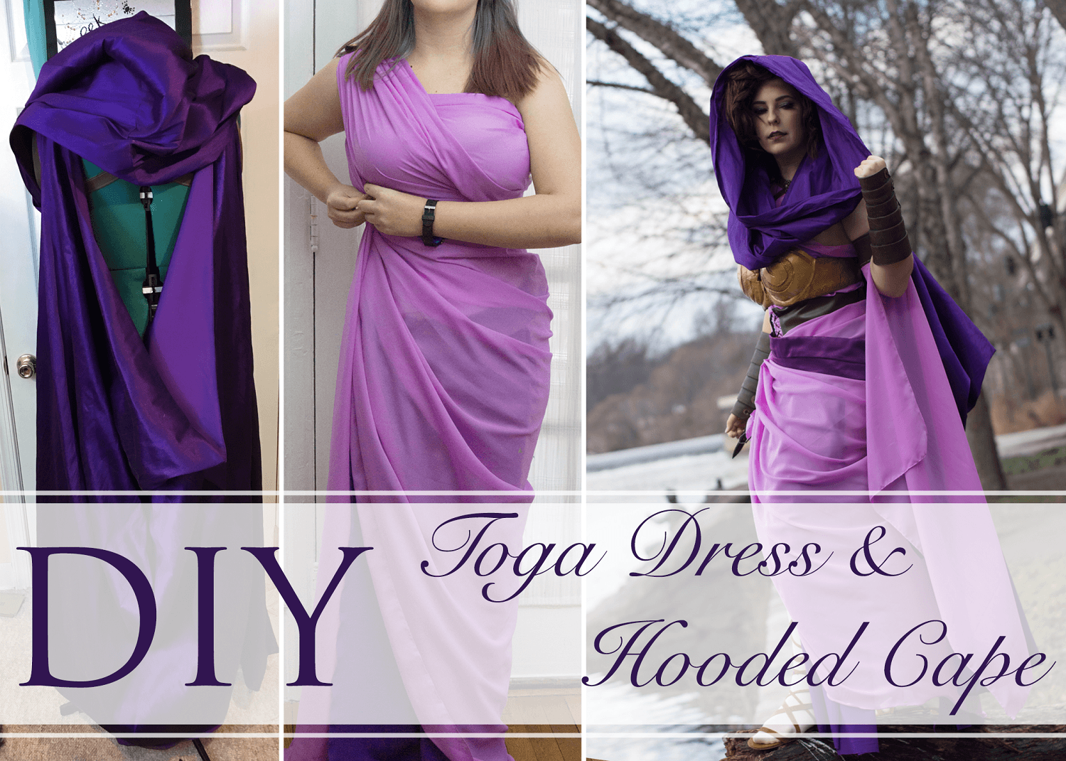 DIY Toga Dress & Cape Tutorial