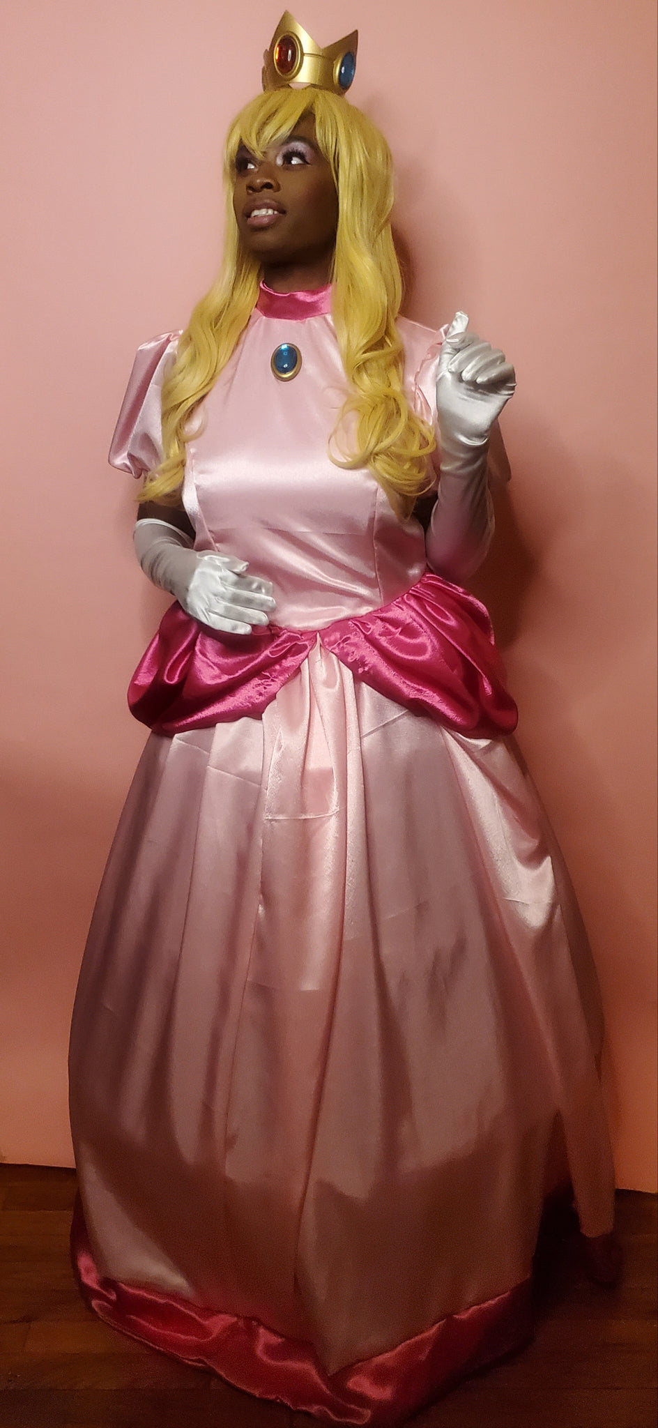 Princesse Peach Cosplay Costume Peach Robe Rose Adulte