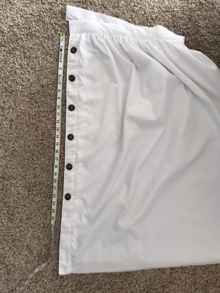 A DIY White Button Front Midi Skirt Sewing Tutorial