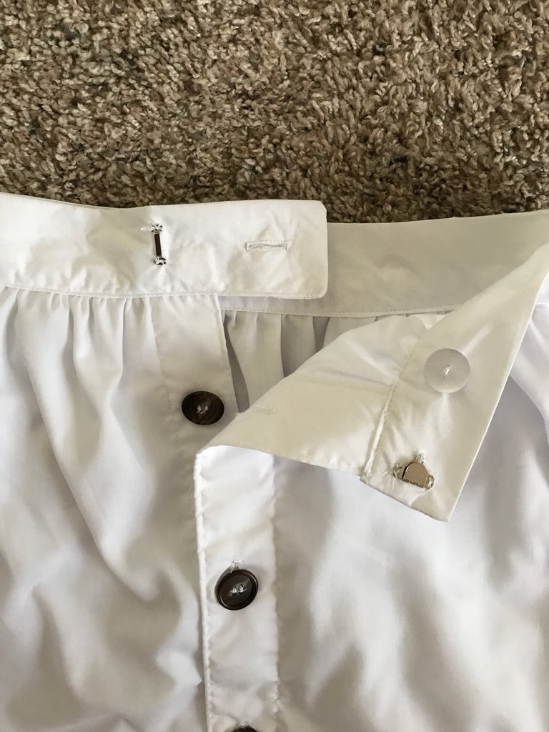 A DIY White Button Front Midi Skirt Sewing Tutorial