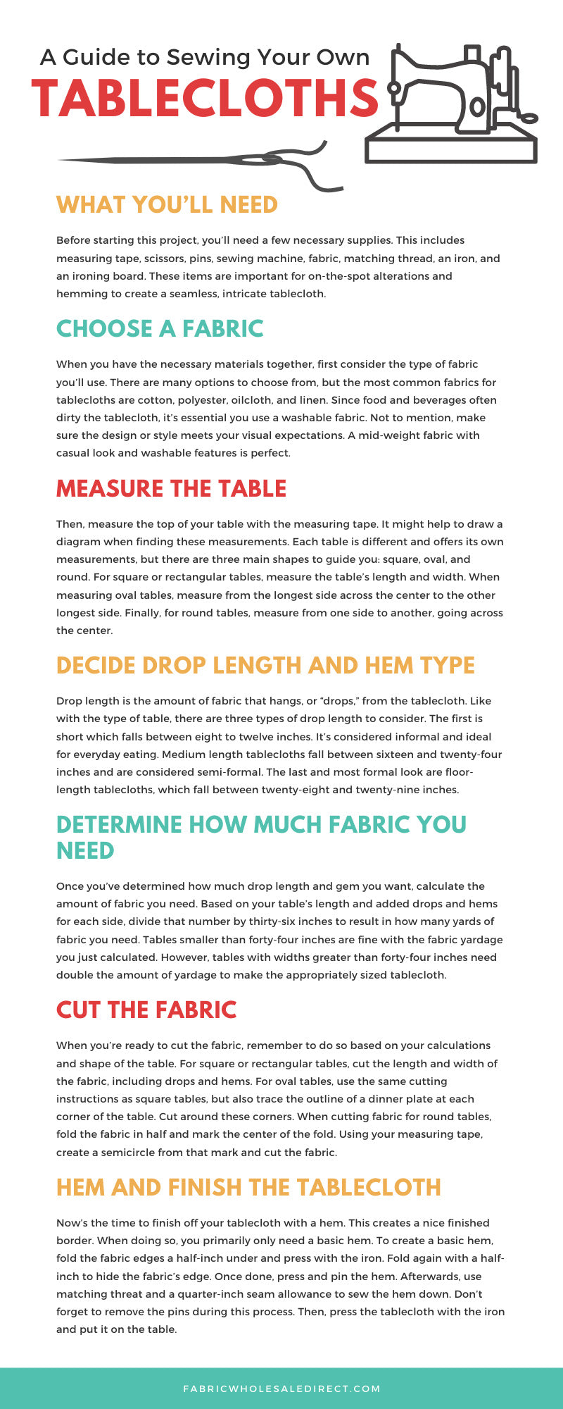 A Guide to Sewing Your Own Tablecloths