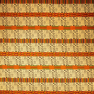  Kente - Tela de algodón con estampado africano de 44 pulgadas  de ancho, vendido por The Yard (90195-1) : Arte y Manualidades