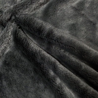 Faux Fur Fabric Shag Black 60