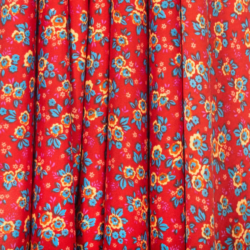 Buy Geranium Crepe De Chine Print Fabric | Fabric Wholesale Direct