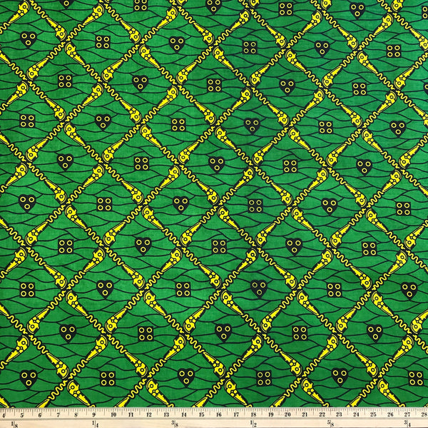 African Print Fabric (90129-3) 100% Cotton 44/45