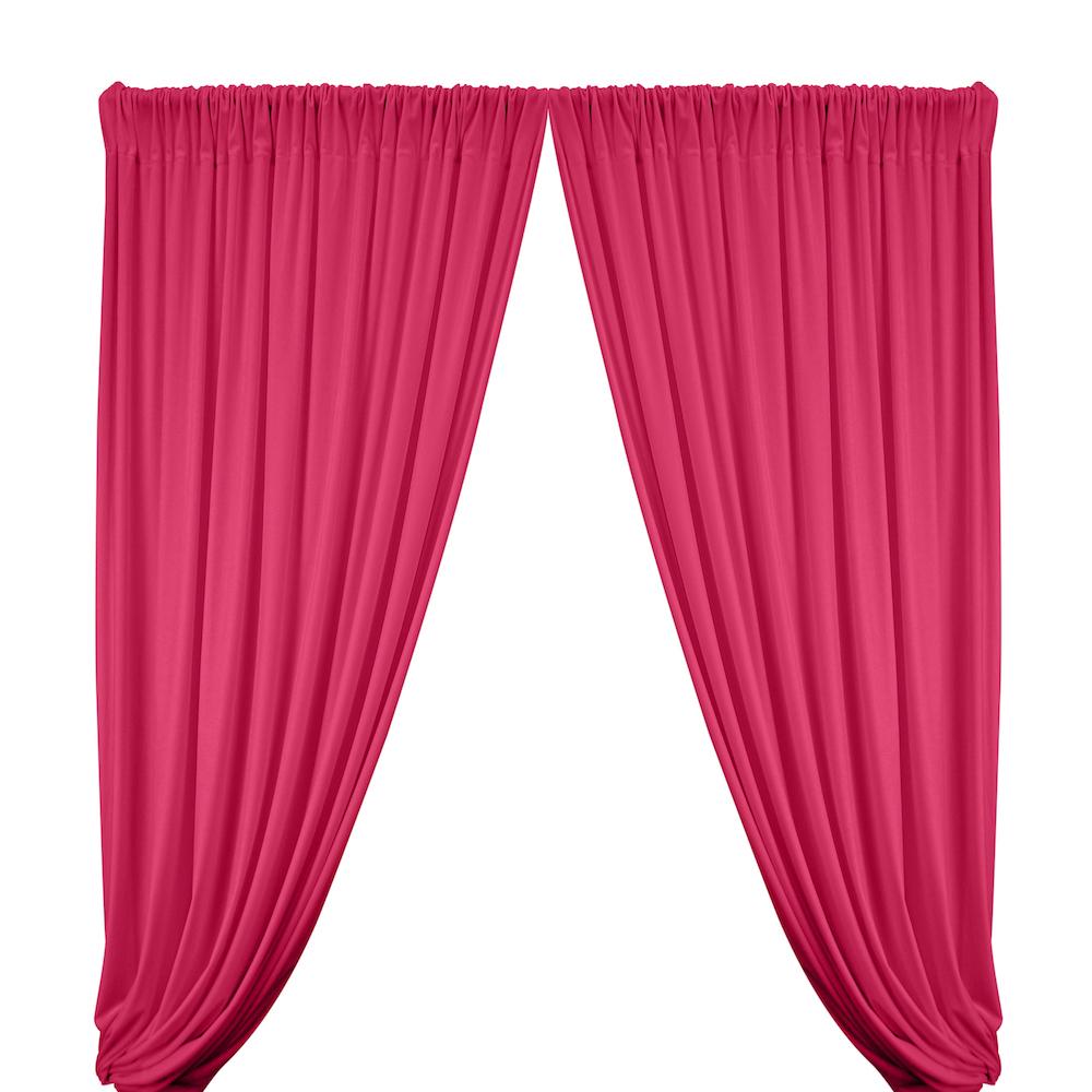 Stretch Velvet Rod Pocket Curtains - American Beauty
