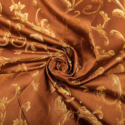 Bronze Jacquard Damask Print Fabric 120