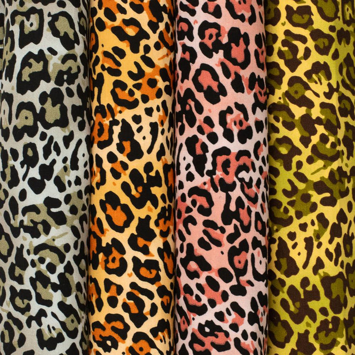 Cheetah Print Fabric 100% Cotton Animal Spots 58/60