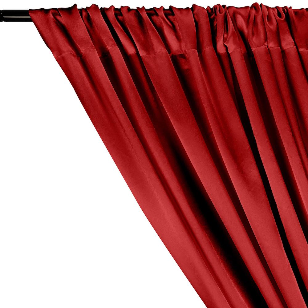 dark red curtain fabric