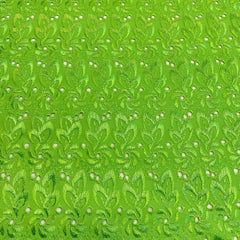 green eyelet fabric