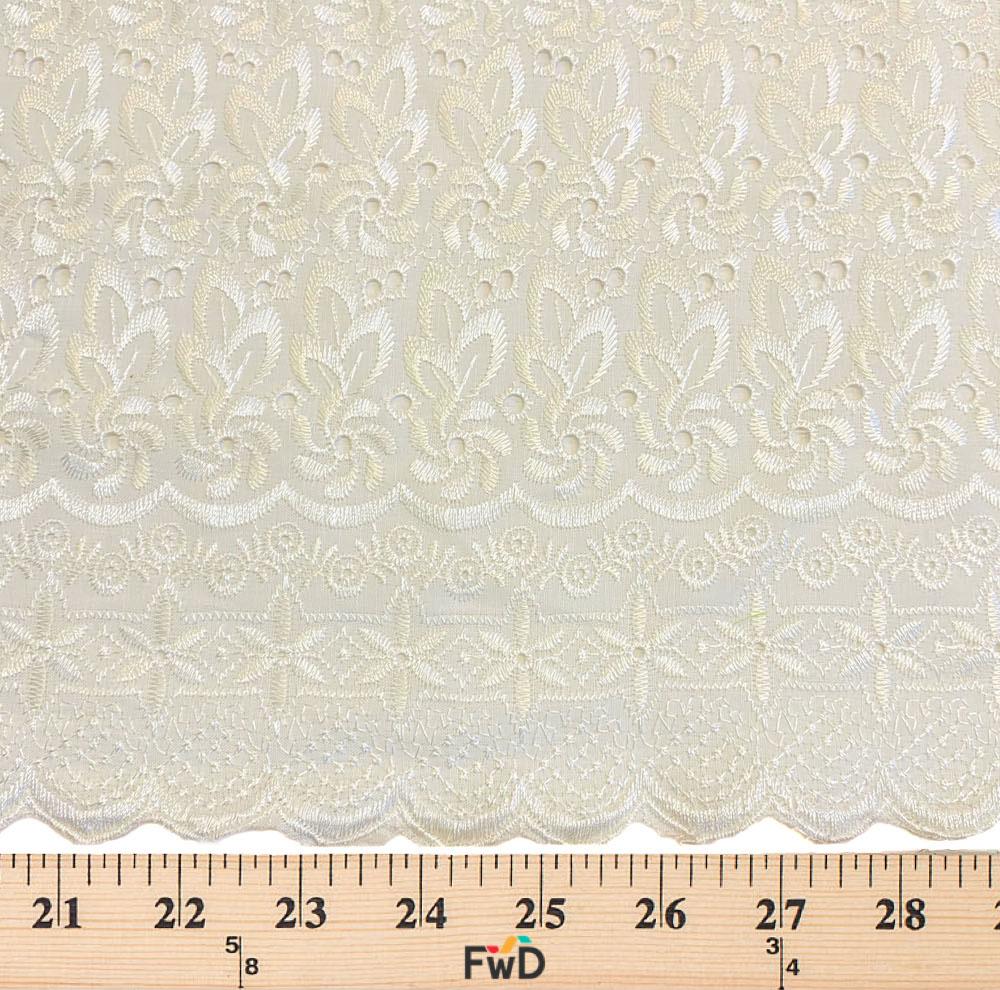 white eyelet fabric