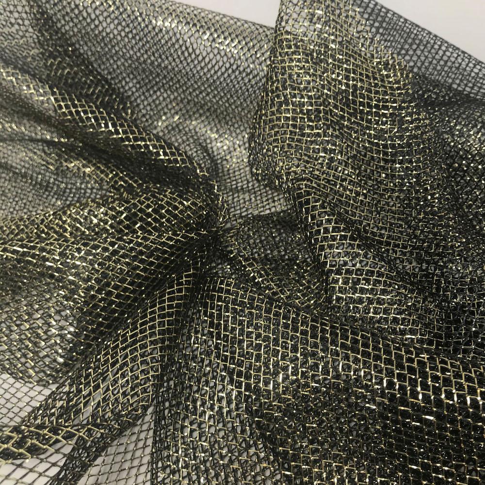 Gold Metallic Mesh Fabric 45