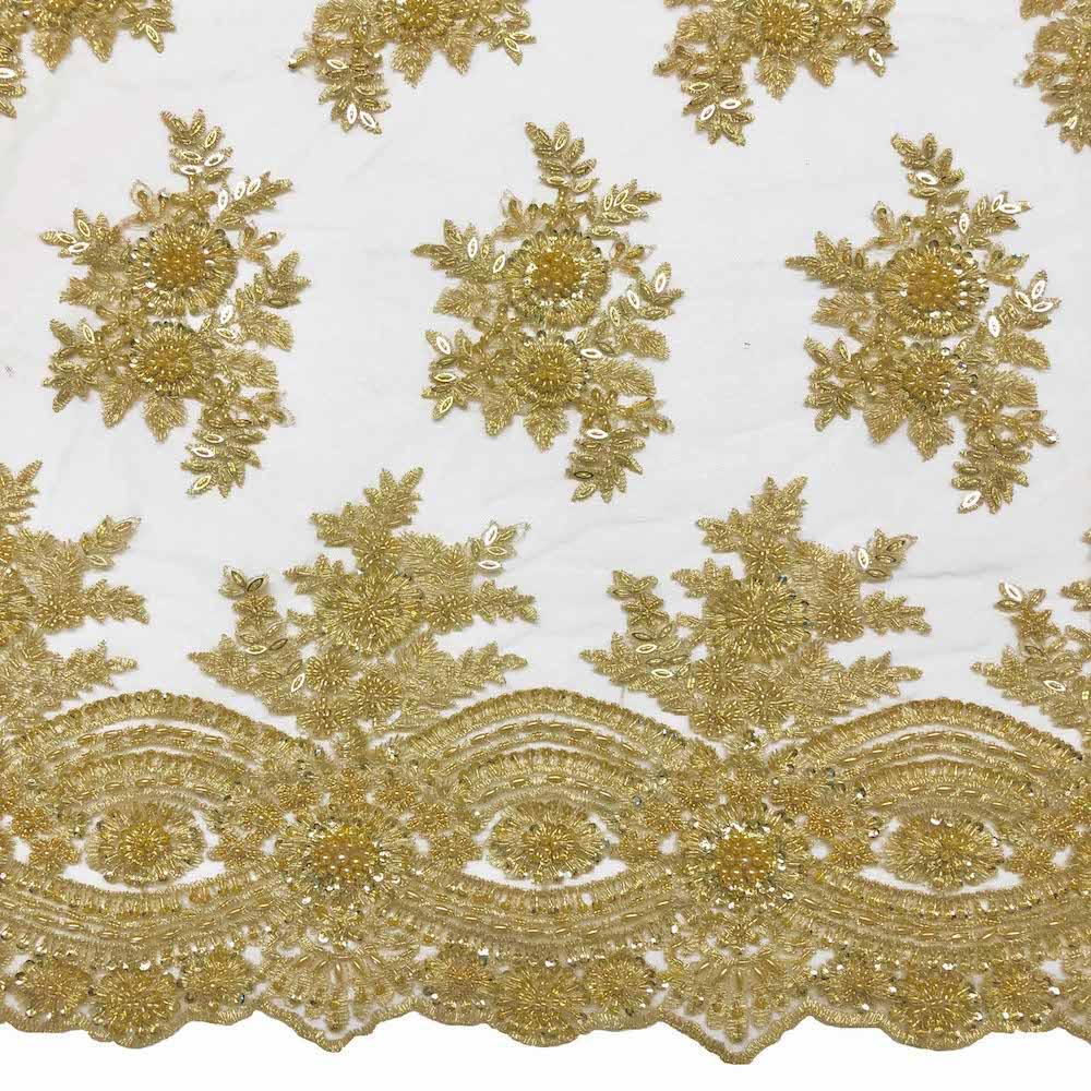 Viburnum Bridal Lace Beaded Fabric $49.95/Yard Sold BTY Many Colors