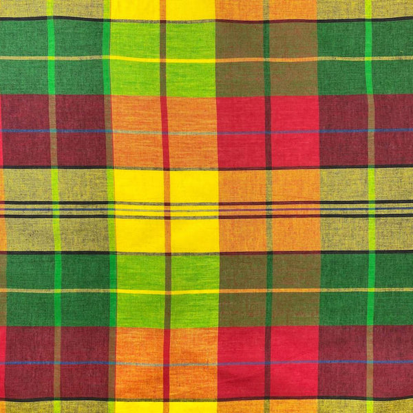 Madras Plaid Fabric (Style 101) 100% Cotton 44/45