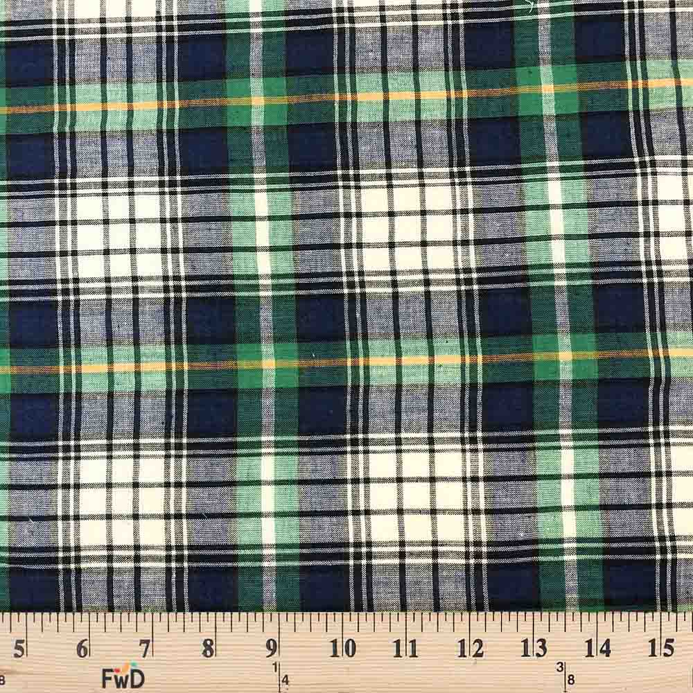 Madras Plaid Fabric (Style 15953) 100% Cotton 44/45