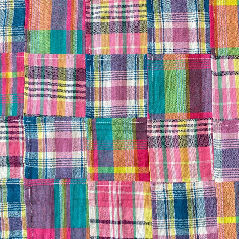 Mallory Patchwork Nantucket Madras Plaid Fabric 100 Cotton 45" Wide