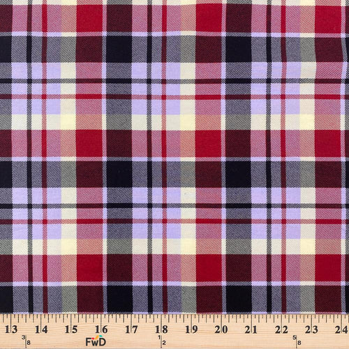 Plaid Print Fabric 100% Cotton Tartan Design 58/60