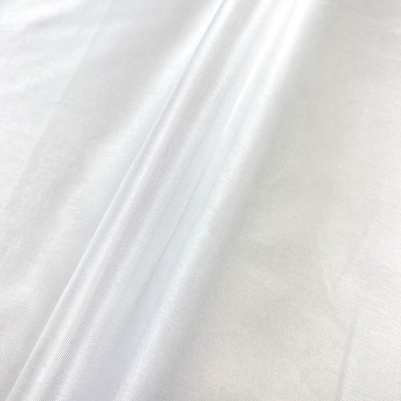 White Poly China Silk Lining Fabric 45