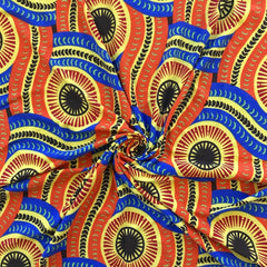 African Printed DTY Brushed Fabric Serpent-1 $7.99/yard By The Yard