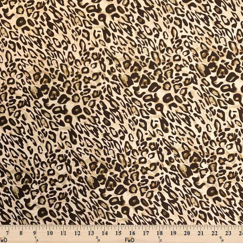 Printed DTY Brushed Fabric Leopard-1 $7.99/yard By The Yard
